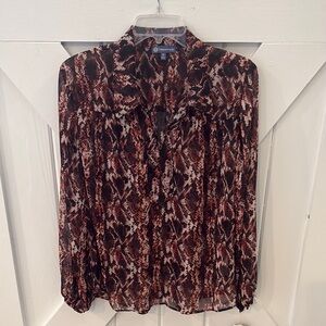 Democracy Multicolor Snake Print Blouse